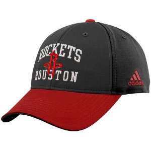  adidas Houston Rockets Black Red Pro Structured Adjustable 
