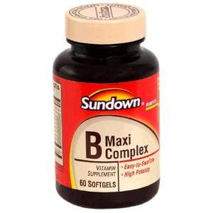  Sundown Vitamin B Complex, Maxi, 60 Softgels Health 