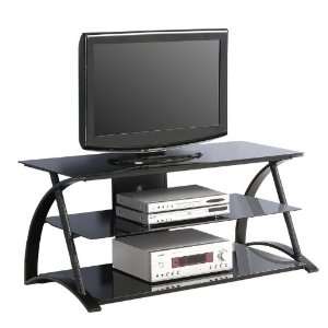    Walker Edison V42GBB Armada TV Stand, Black Furniture & Decor