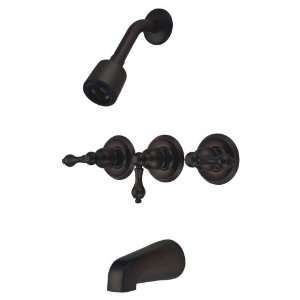  8 Three handle Tub and Shower Valves Faucets, Oil Rubbed 