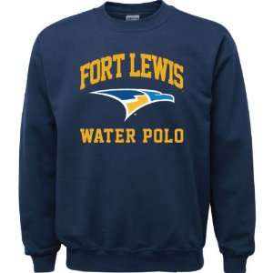   Skyhawks Navy Water Polo Arch Crewneck Sweatshirt