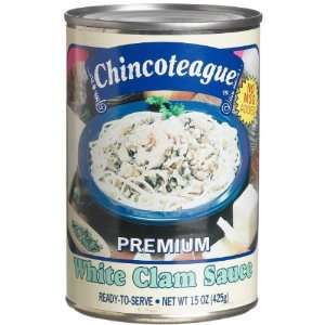 Chincoteague Seafood White Clam Sauce, 15 oz Cans, 12 ct  