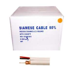   Cctv Siamese Cable(RG59) with Power(18/2),white