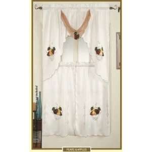    Pears & Apples Swag & Tiers 3PC Kitchen Curtain Set