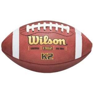  Wilson F1382B K2 Traditional Leather Game Football Sports 