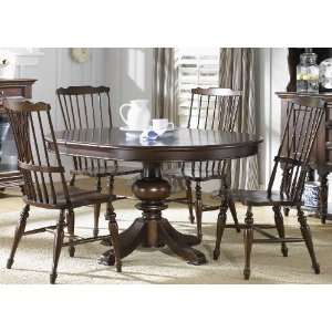   Windsor Back Side Chairs, & Round Pedestal Table