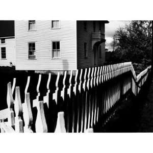 Wooden Picket Fence Surrounding a Building Built in 1850 
