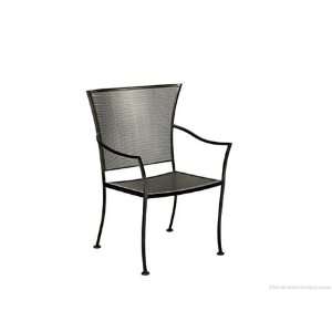   Wrought Iron Dining Arm Patio Chair Khaki Finish Patio, Lawn & Garden